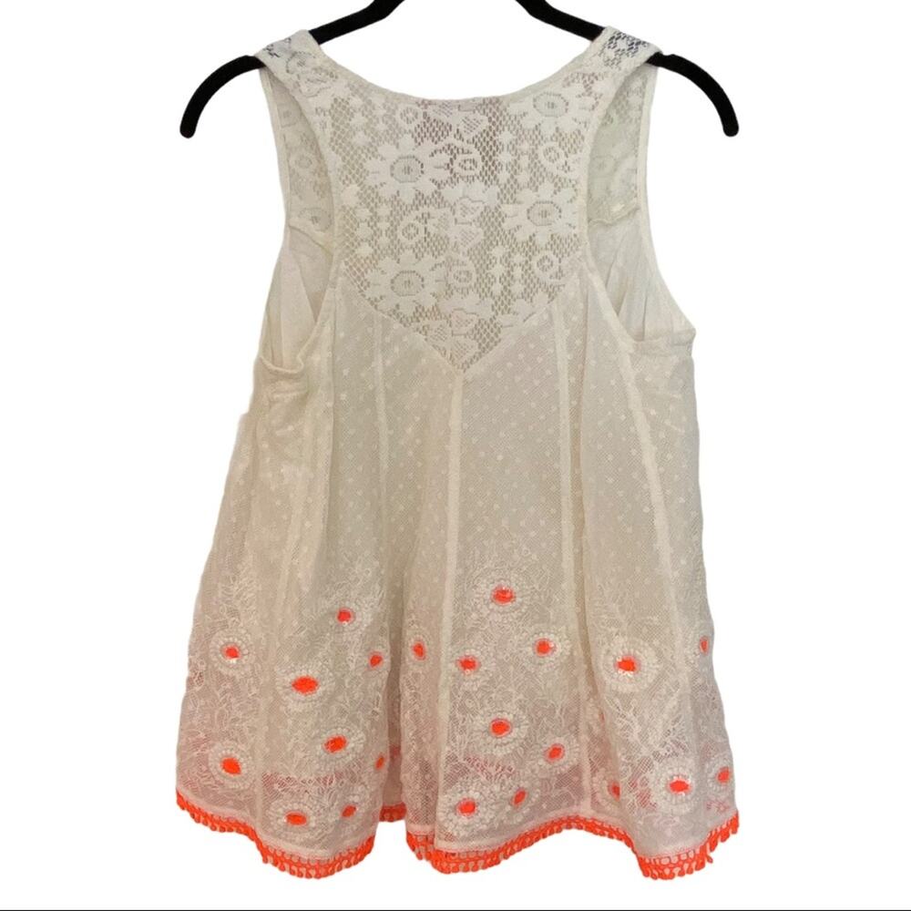 Anthropologie Vanessa Virginia Lace Peasant Top Women's Size 6 Petite - Picture 6 of 10